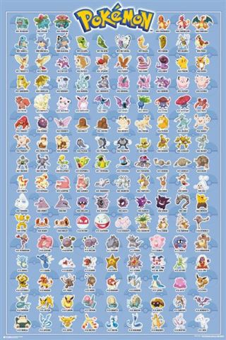 008 - Pokemon - Kanto Original 151 Poster