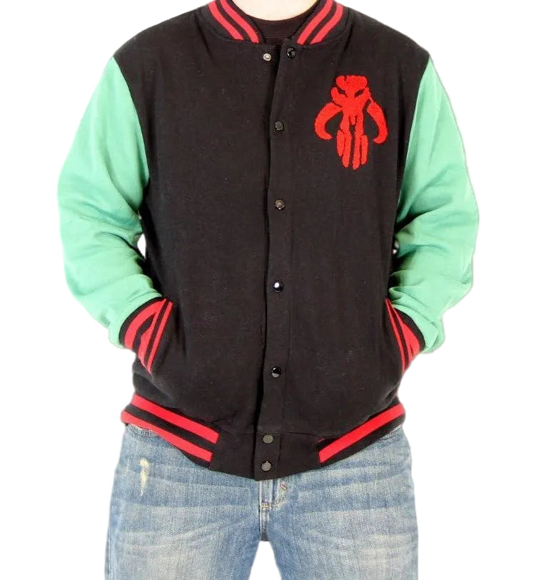 Star Wars Boba Fett Logo Bomber Jacket Varsity Style