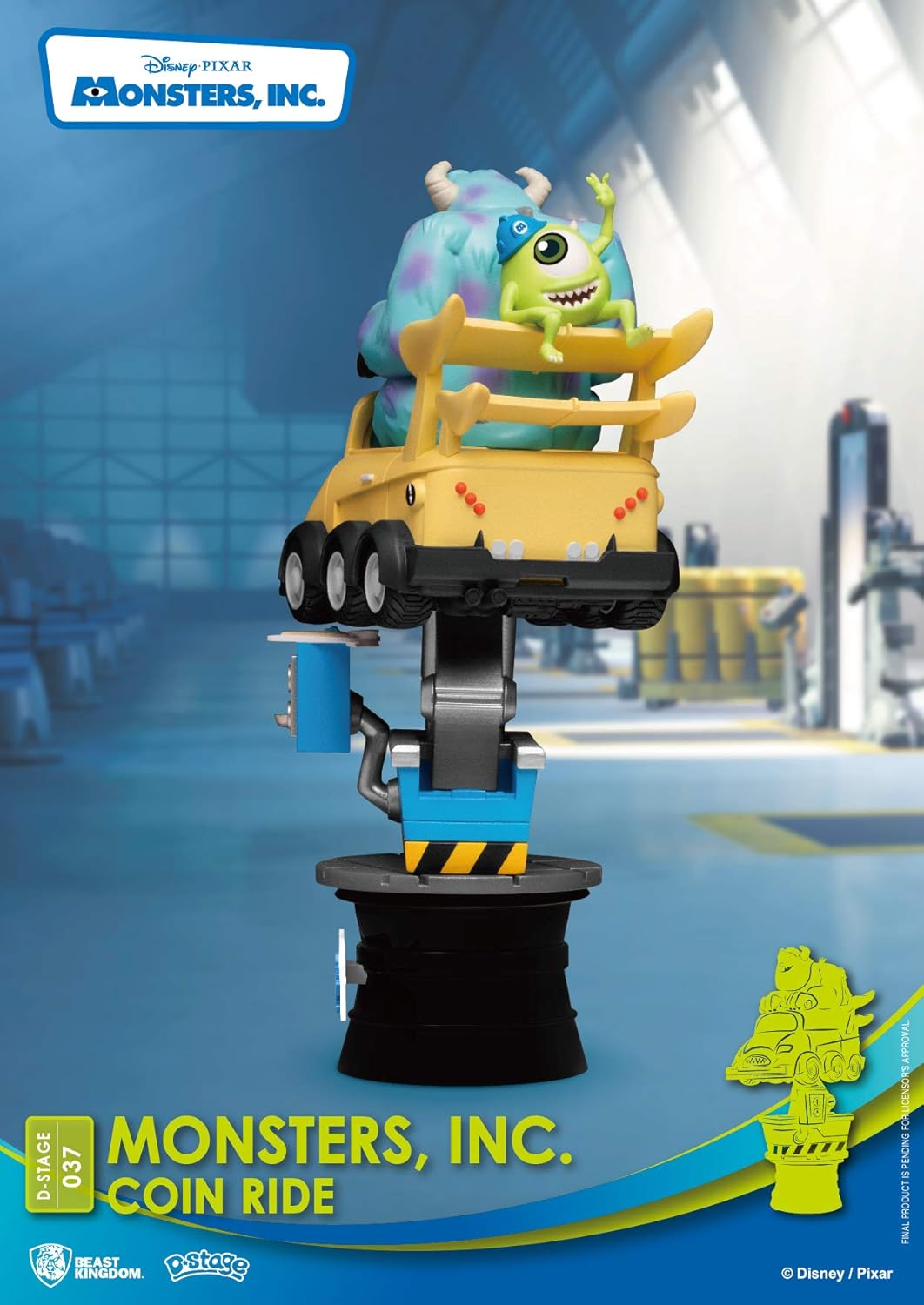 Beast Kingdom D Stage Monsters Inc Coin Ride Sulley and Mike