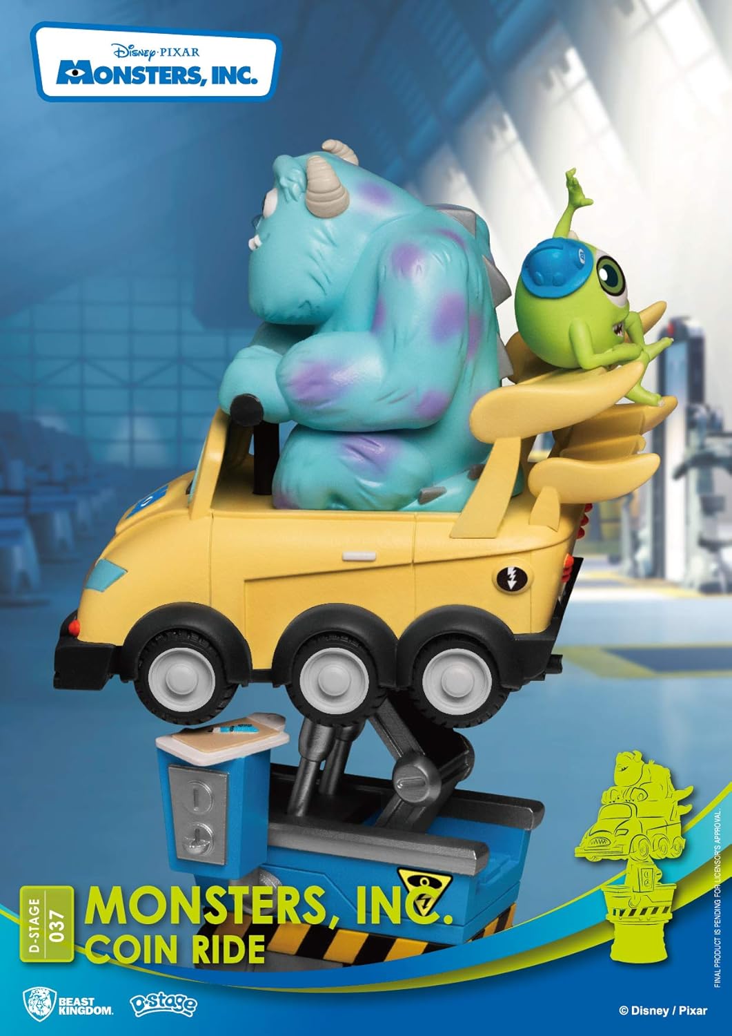 Beast Kingdom D Stage Monsters Inc Coin Ride Sulley and Mike