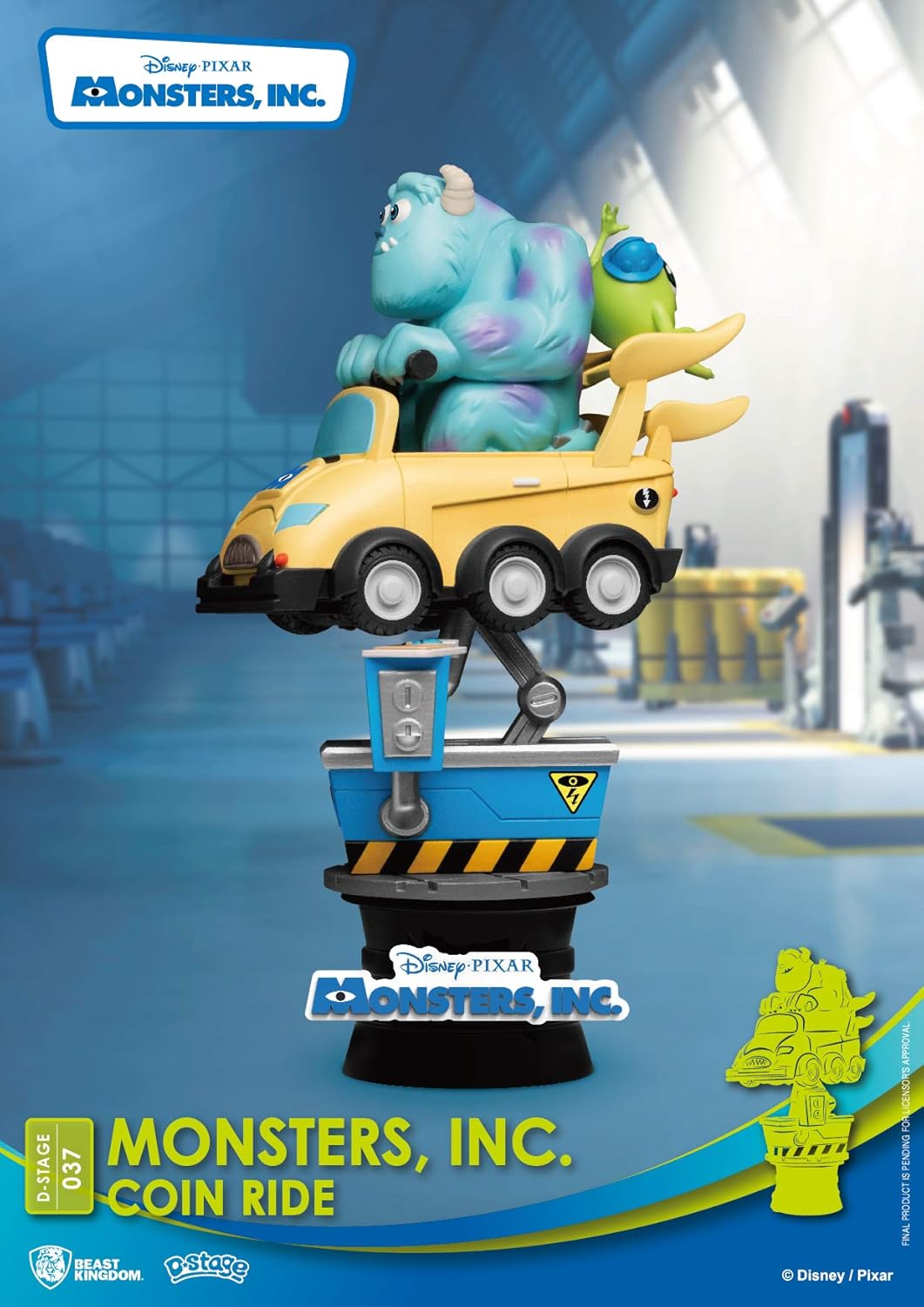 Beast Kingdom D Stage Monsters Inc Coin Ride Sulley and Mike