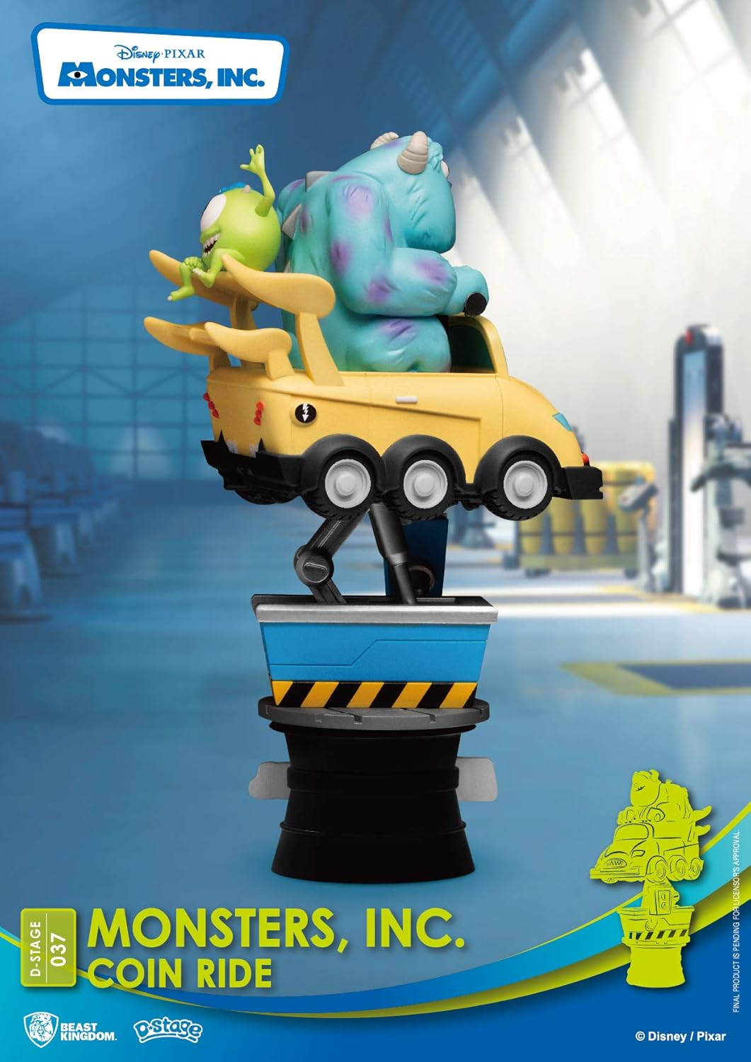 Beast Kingdom D Stage Monsters Inc Coin Ride Sulley and Mike
