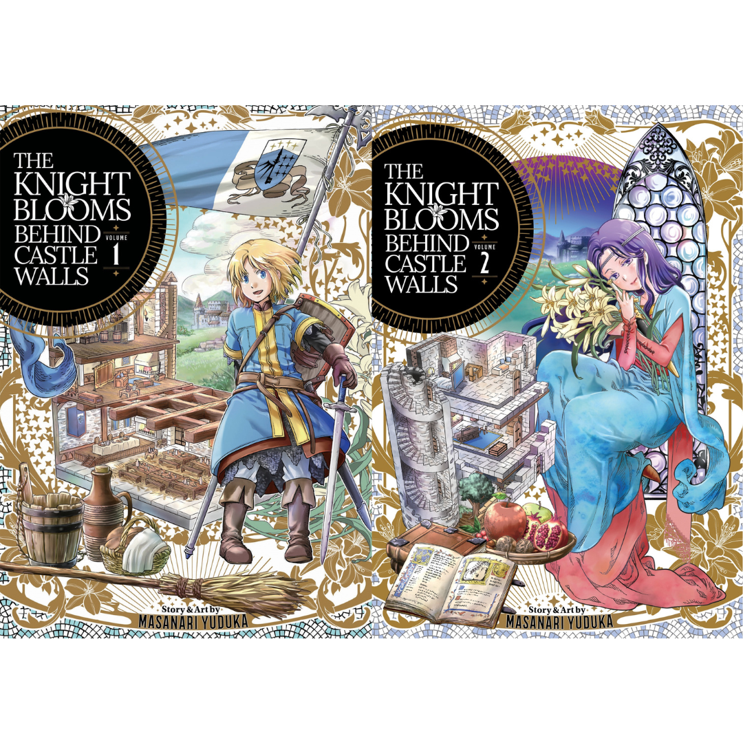 The Knight Blooms Behind Castle Walls Vol 1-2 Manga Bundle