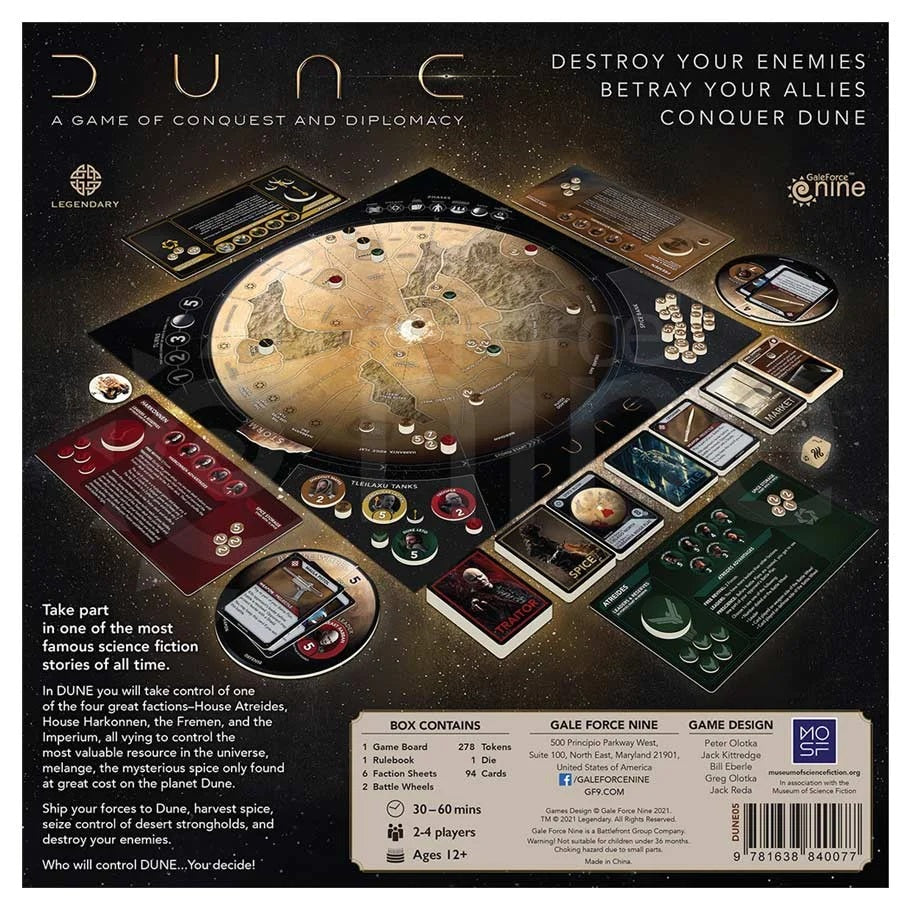 Dune (2021) - A Game of Conquest and Diplomacy Film Version Board Game