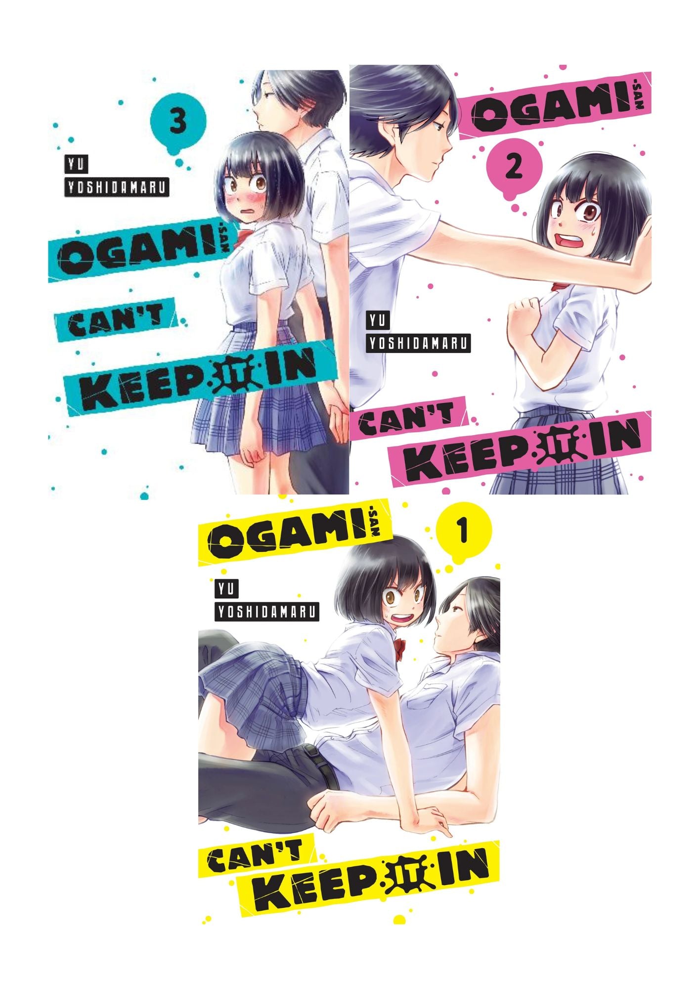 Ogami-san Can't Keep It In, Vol. 1-3 Manga Bundle