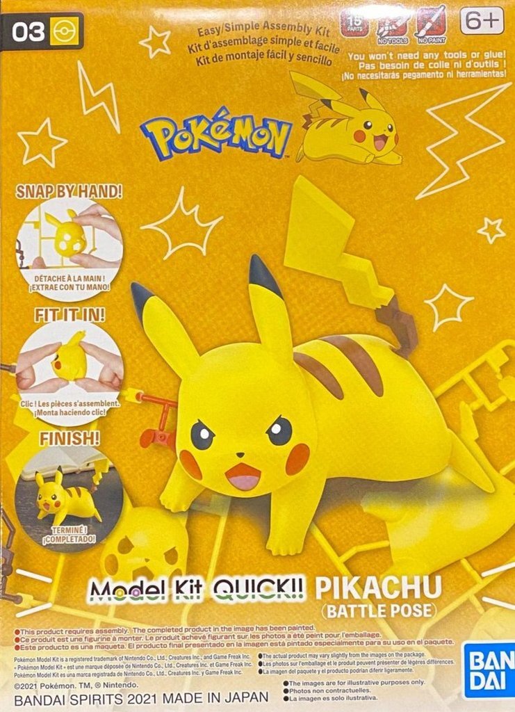 POKEMON - POKEMON MODEL KIT QUICK!! - PIKACHU(BATTLE POSE)