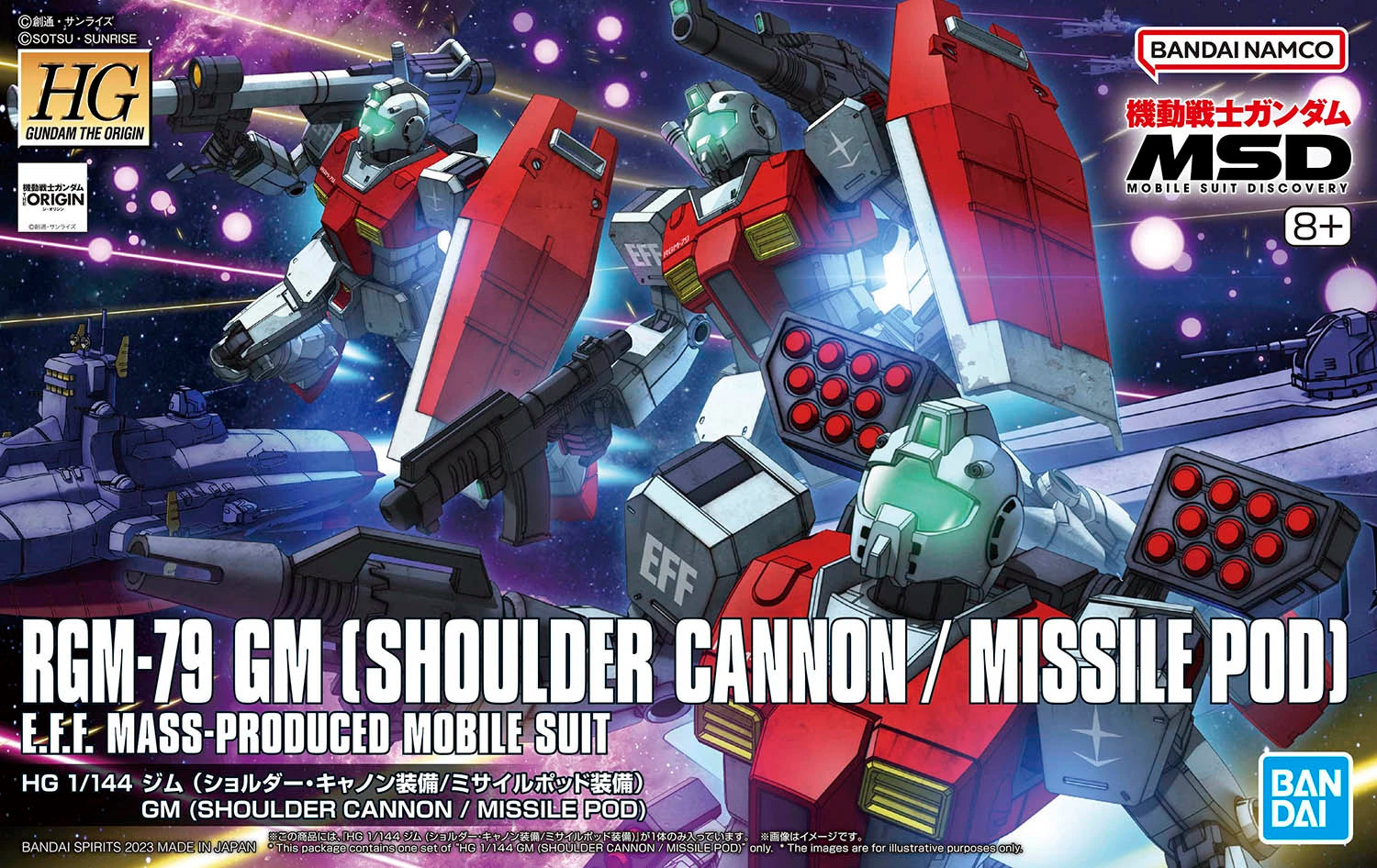 HG GUNDAM - 1/144 - GM (SHOULDER CANNON / MISSILE POD)