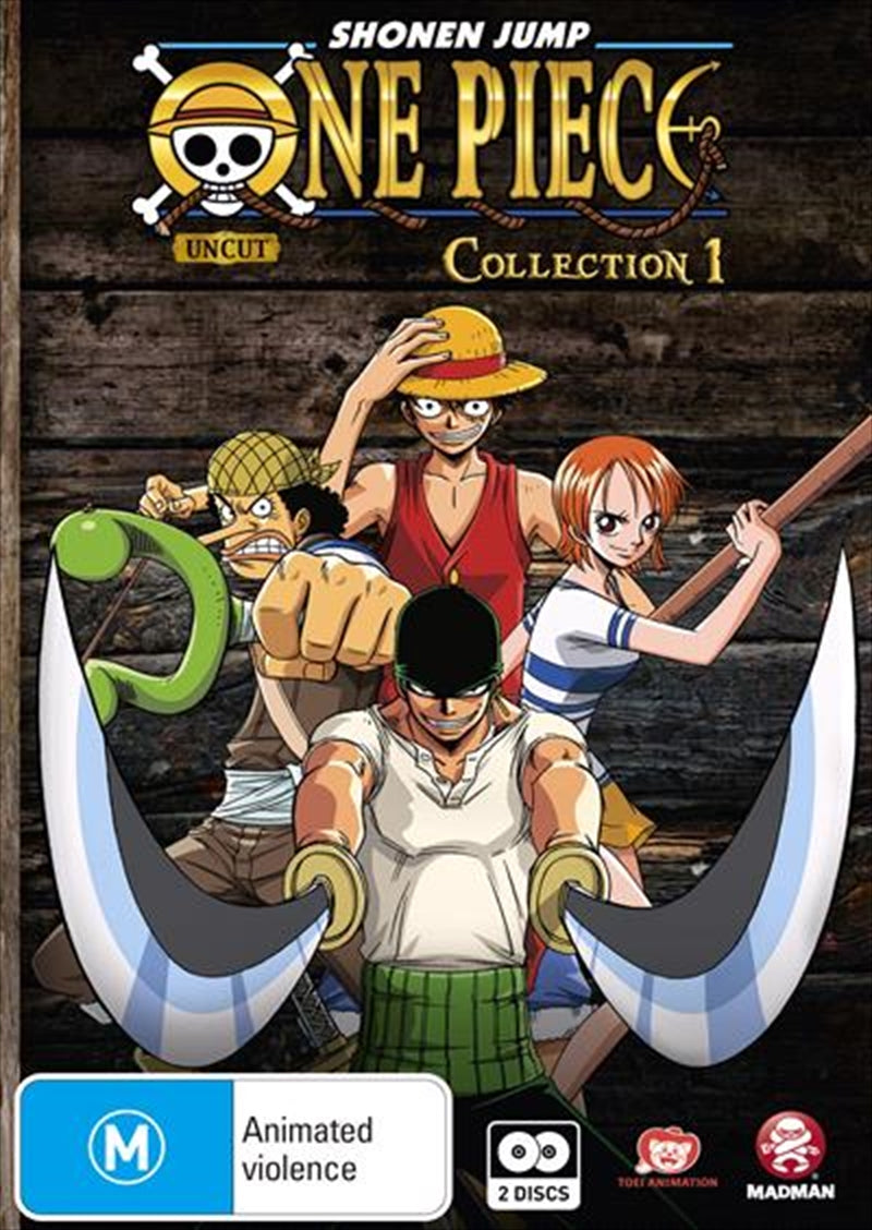 One Piece - Uncut - Collection 1 Eps 01-13 DVD (New and Sealed)