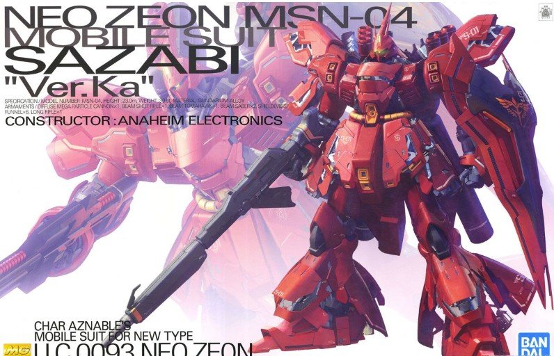 Bandai MG 1/100 : MSN-04 Sazabi Ver.KA