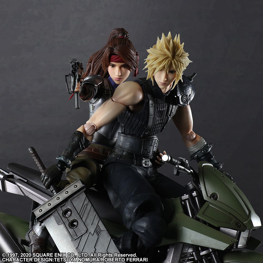 Final Fantasy VII - Jessie, Cloud & Motorcycle Play Arts Action Figure