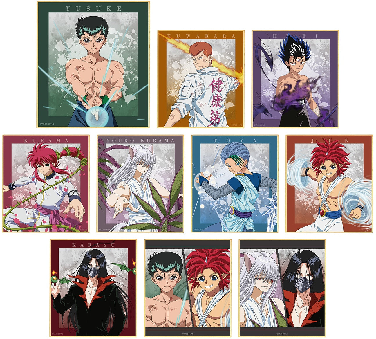 Yu Yu Hakusho: Newly Drawn Illustration Dark Tournament ver. Trading Mini Shikishi