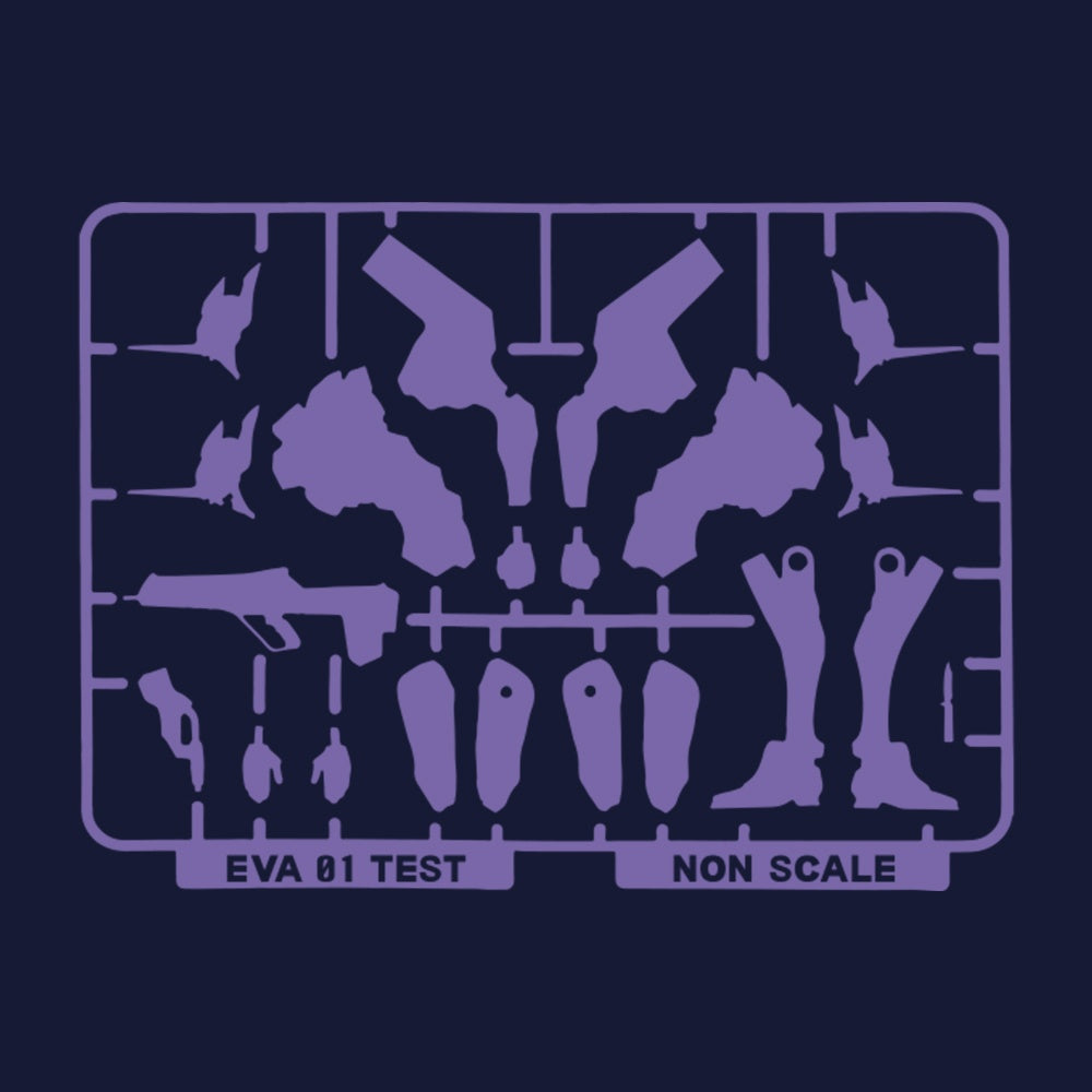 EVANGELION: Figure T-shirt Reprint Ver. NAVY - Large