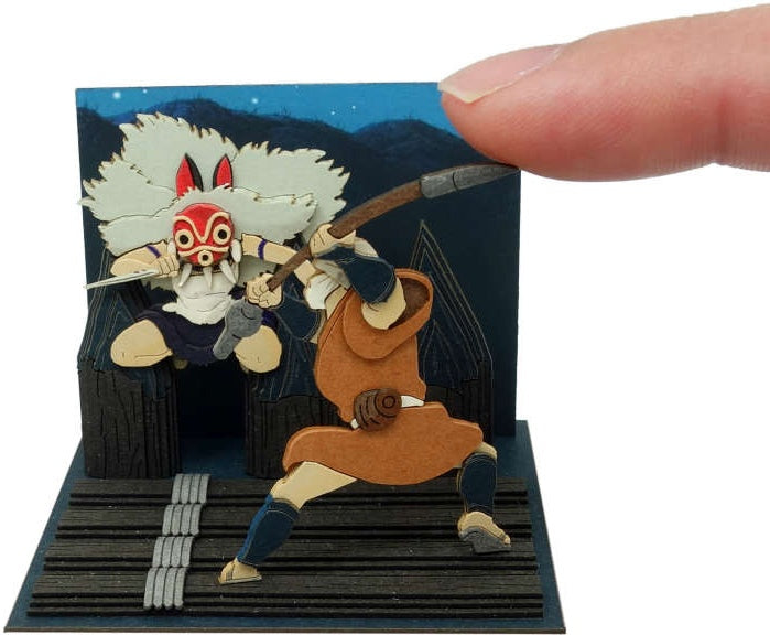 MINIATUART KIT STUDIO GHIBLI MINI PRINCESS MONONOKE: PRINCESS MONONOKE'S NIGHT ATTACK
