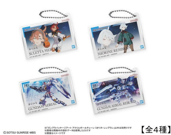 MOBILE SUIT GUNDAM THE WITCH FROM MERCURY - HOBBY KIT GUNPLA PACKAGE ART ACRYLIC BALL CHAIN