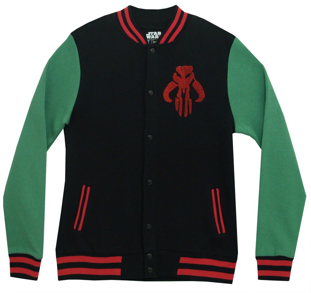 Star Wars Boba Fett Logo Bomber Jacket Varsity Style