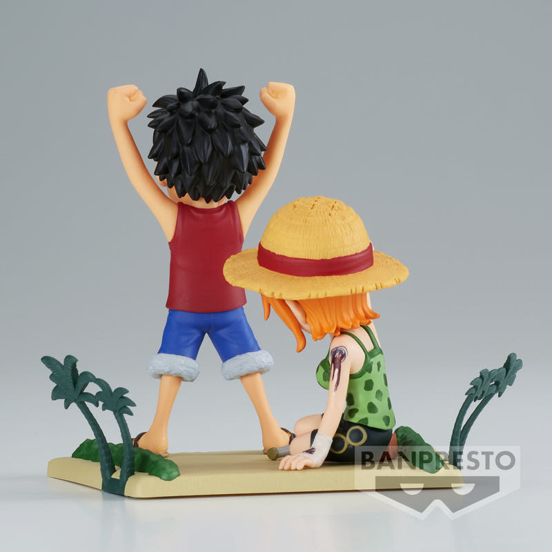 ONE PIECE - WORLD COLLECTABLE FIGURE LOG STORIES - MONKEY D. LUFFY & NAMI **Pre-Order**