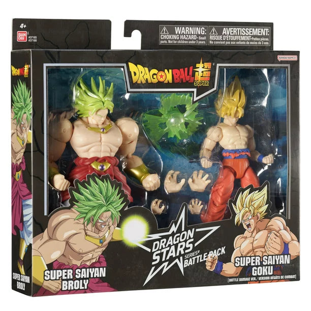 Dragon Ball Super Dragon Battle Pack - Series Super Saiyan Broly and Super Saiyan Goku Action Figure 2-Pack