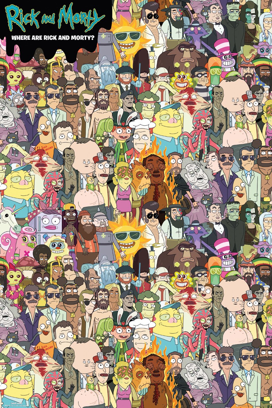 61 - Rick and Morty Where's Rick Poster