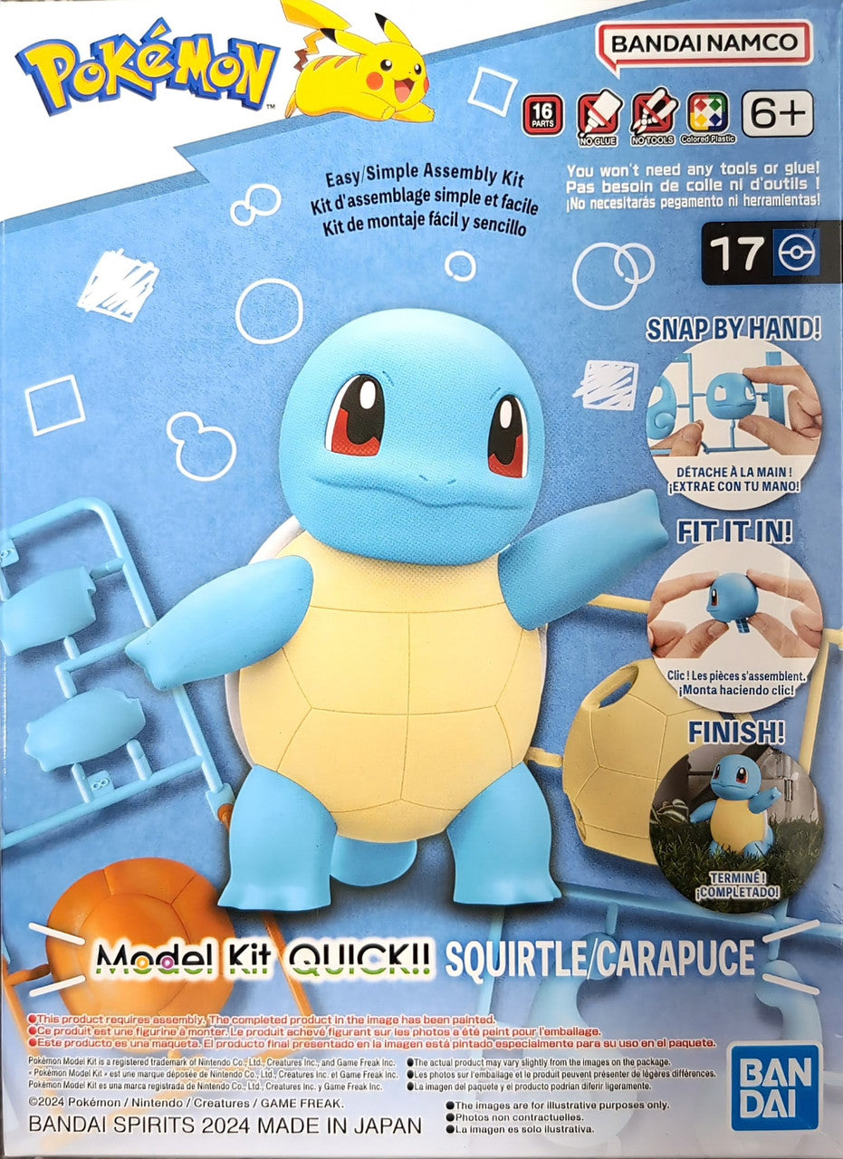Bandai Pokemon Model Kit Quick : Squirtle