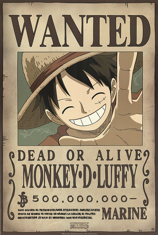 6 - One Piece Monkey D. Luffy Wanted Poster