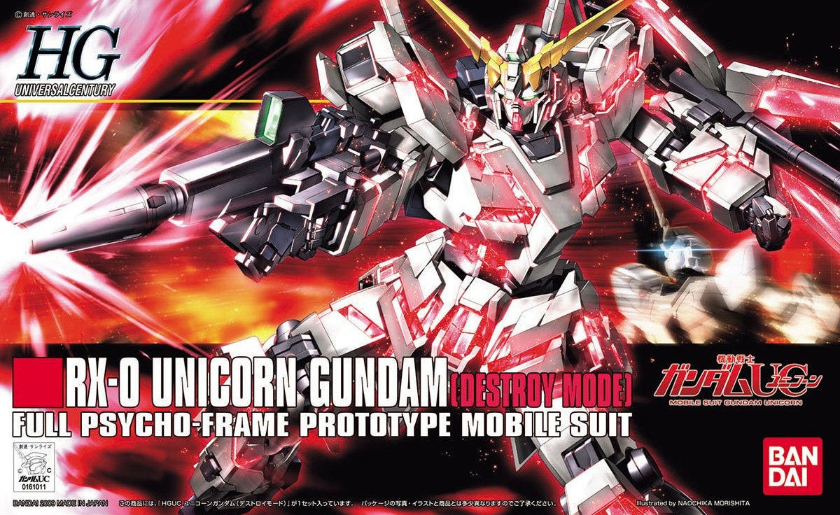 GUNDAM - HOBBY KIT 1/144 HGUC - RX-0 UNICORN GUNDAM (DESTROY MODE)