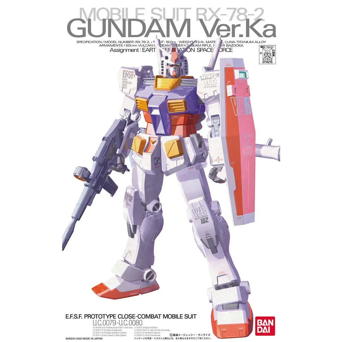 Bandai MG 1/100: RX-78-2 Ver.Ka
