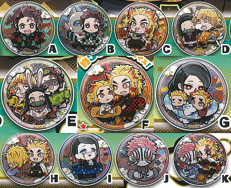 Demon Slayer Charabanchoukou Can Badge Part.5 [GASHAPON]