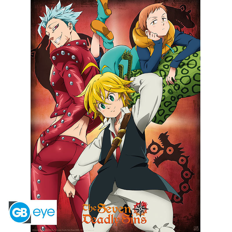 THE SEVEN DEADLY SINS - Poster Chibi 52x38 - Ban, King & Meliodas