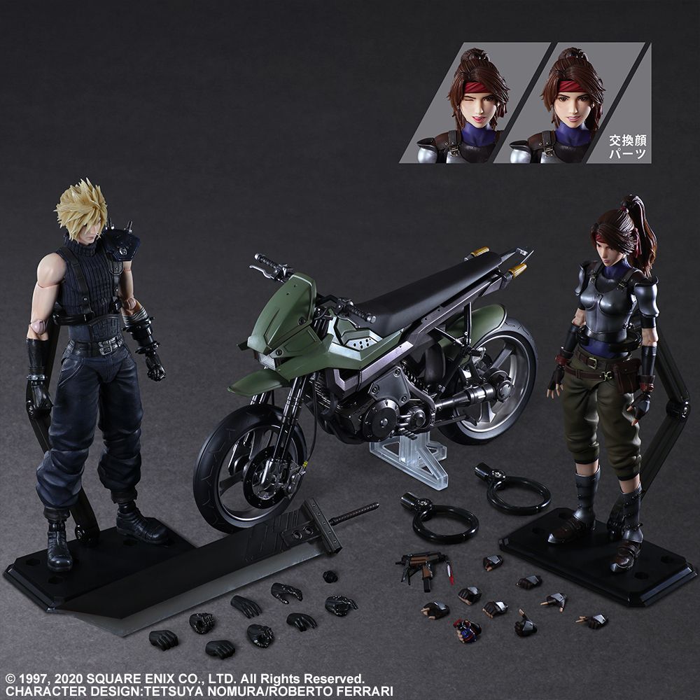 Final Fantasy VII - Jessie, Cloud & Motorcycle Play Arts Action Figure