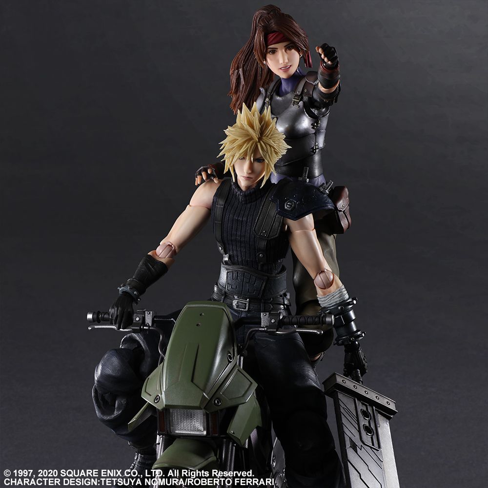 Final Fantasy VII - Jessie, Cloud & Motorcycle Play Arts Action Figure