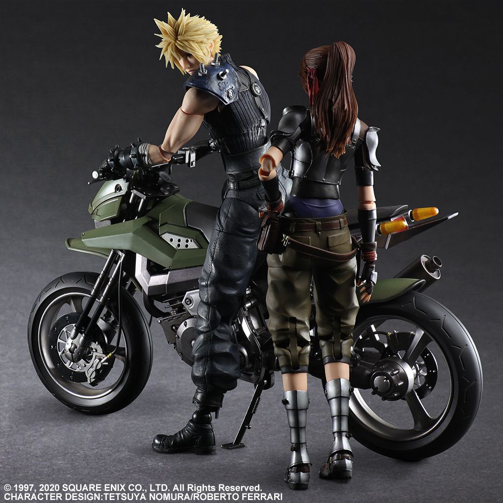 Final Fantasy VII - Jessie, Cloud & Motorcycle Play Arts Action Figure