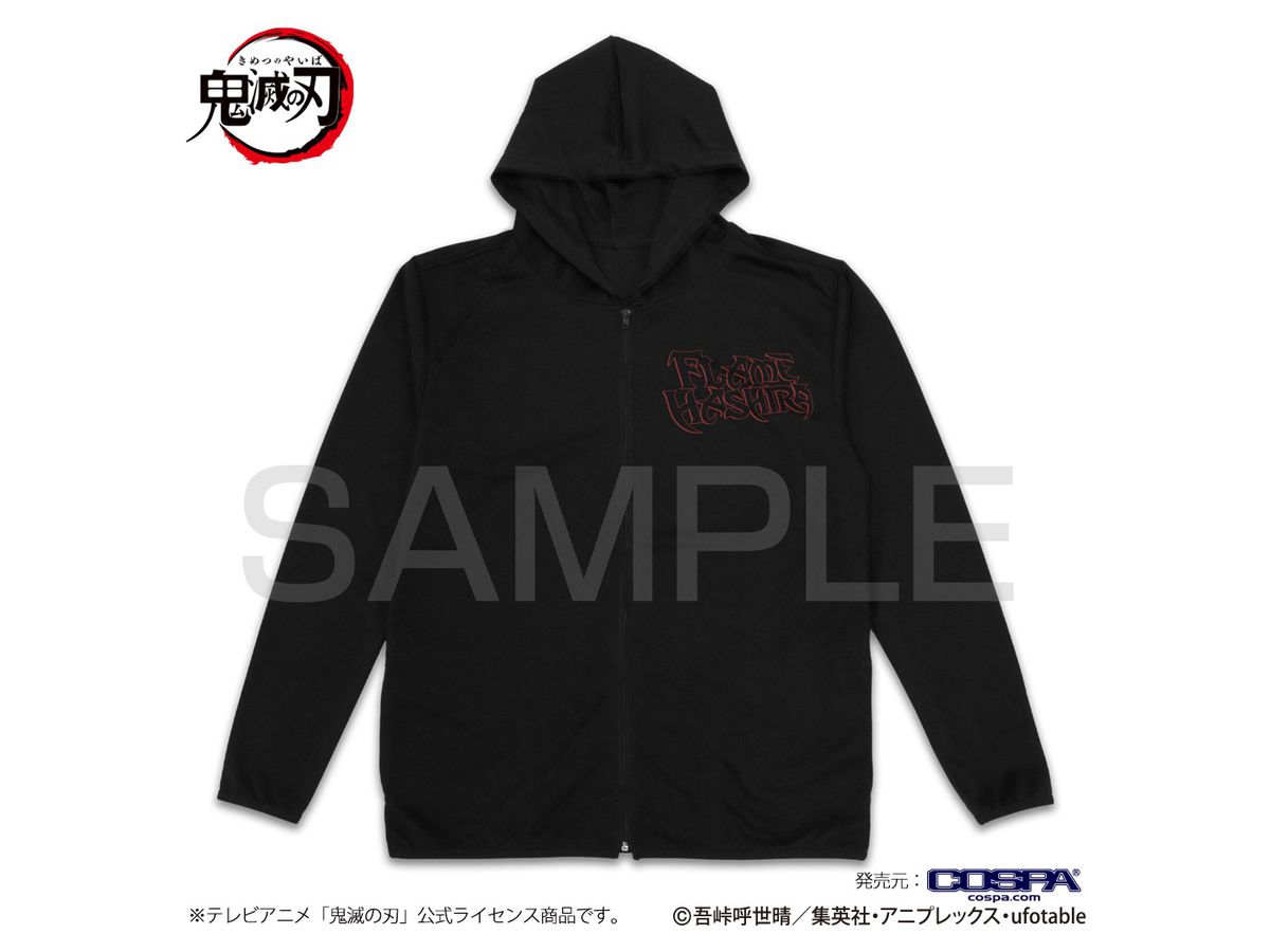 DEMON SLAYER: KYOJURO RENGOKU THIN DRY HOODIE BLACK - MEDIUM